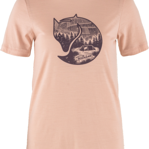 Fjällräven Abisko Wool Fox Damen T-Shirt rosa S - Damenshirts, -blusen & -pullover