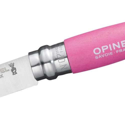 Opinel N°07 Taschenmesser für Kinder Klingenlänge 8 cm pink - Campingbesteck