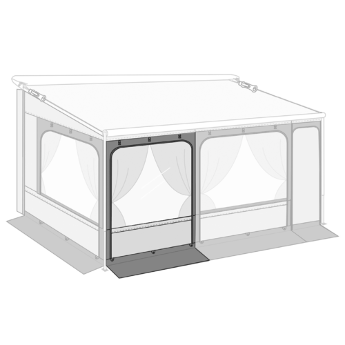 Fiamma Front Panel Ersatzfrontwand für Caravan Store XL Vorzelte 190 cm - Ersatzteile Fiamma Markisen