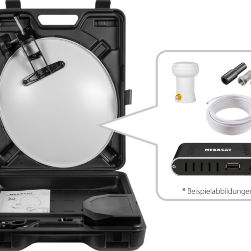 Megasat Mobile Sat-Anlage mit HD Receiver im Campingkoffer - Camping-Sat-Anlagen