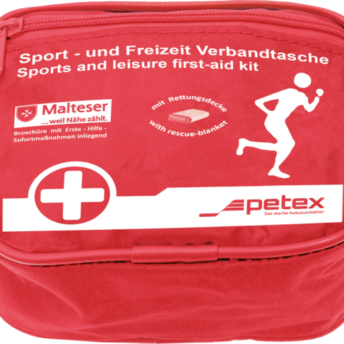 Petex Sport- und Freizeit Verbandtasche rot inklusive Rettungsdecke - Erste Hilfe & Pannen-Zubehör