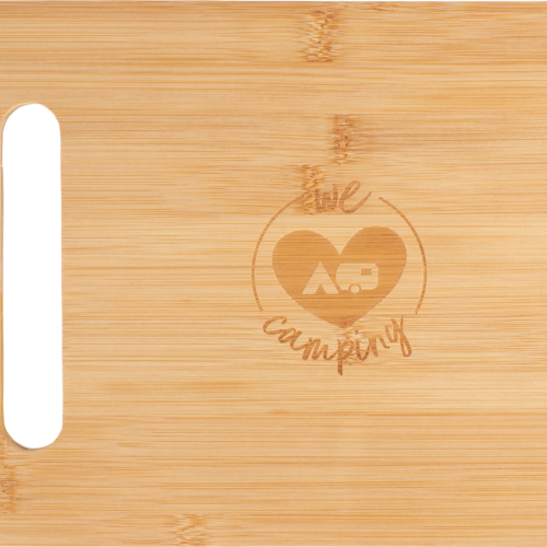 Berger Bambus Schneidebrett 28 x 22 cm "We Love Camping" - Schneidebretter