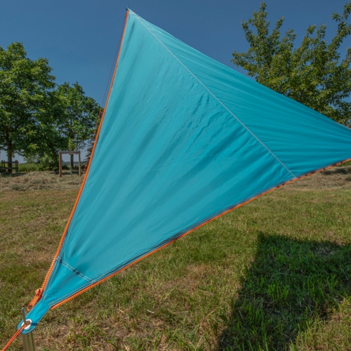 Bent Zip-Canvas Sonnensegel Türkis - Pavillons & Tarps