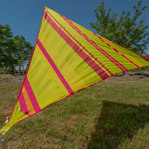 Bent Zip-Canvas Sonnensegel Karibik Design Limette gestreift - Pavillons & Tarps