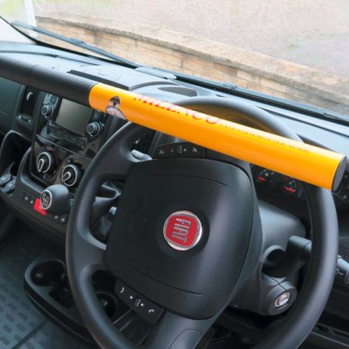 Milenco Hochsicherheits-Lenkradschloss Commerical High Security Steering Wheel Lock Yellow - Wegfahrsperren