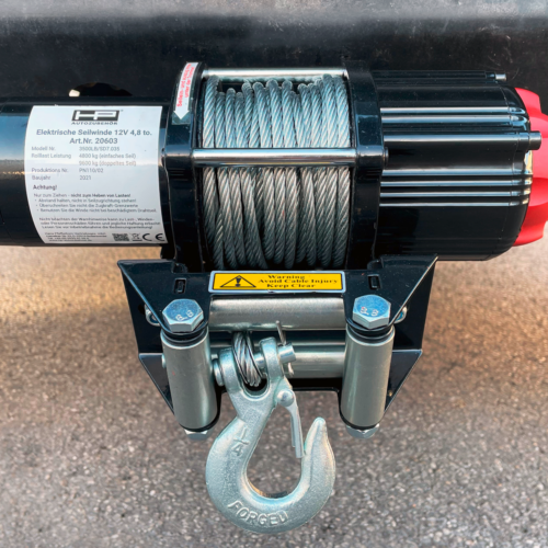 HP Autozubehör Motor-Seilwinde Profi Zugleistung 4800 kg - Erste Hilfe & Pannen-Zubehör
