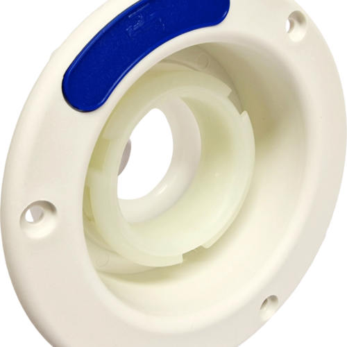 STS Tankeinfüllstutzen f. Frischwasser, kurz, Ø 40 mm, mit Belüftung Signalweiß - Wasseranschlüsse, -steckdosen & Einfüllstutzen