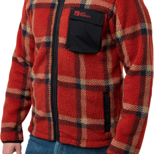 Jack Wolfskin Felslicht Herrenfleecejacke dunkelrot M - Herrenjacken