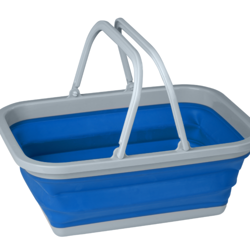 Berger Silikon Faltschüssel 16 Liter mit Henkel 46 x 34,2 x 18,4 cm - Spülhilfen