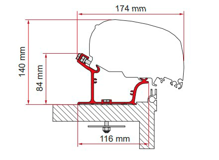Fiamma Adapter Kit Adria Caravan Halterung Ersatzteil für Markise F80 Caravan 500 - Markisenadapter