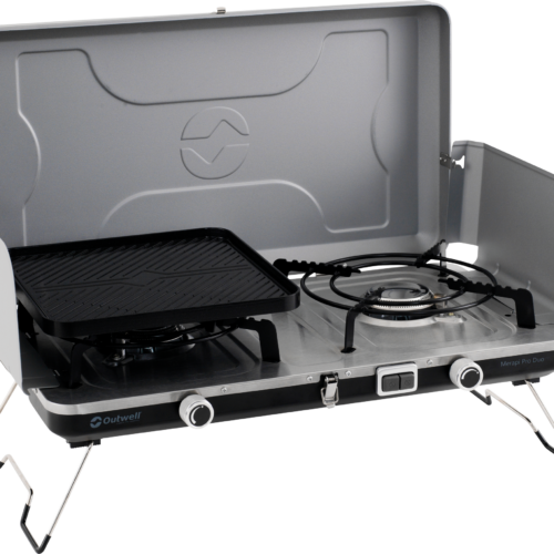 Outwell Kartuschen Gaskocher Merapi Pro Duo Deluxe mit 2 Kochstellen / 6000 W - Kartuschenkocher