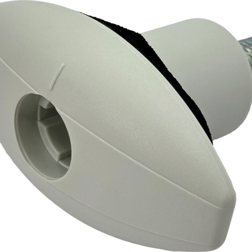 STS Druckdrehverschluss Ellipse für Steckzylindereinsätze STS / Zadi mit kleinem Griff weiß - Scharniere, Beschläge & Möbelzubehör