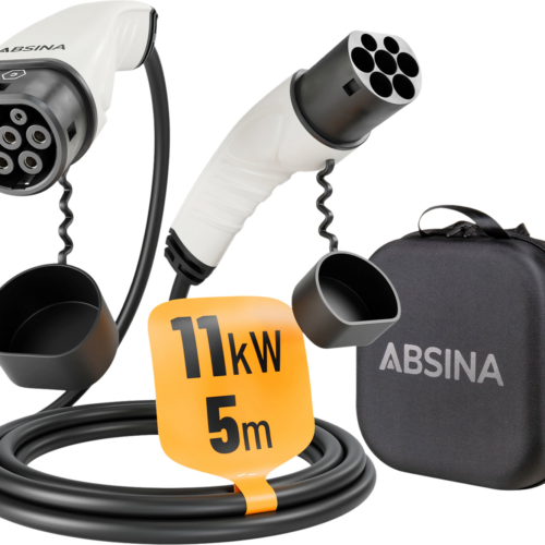 Absina Ladekabel Typ 2 Mode 3 für Elektroautos 11 kW / 16 A / 5 Meter - Batterie-Ladegeräte
