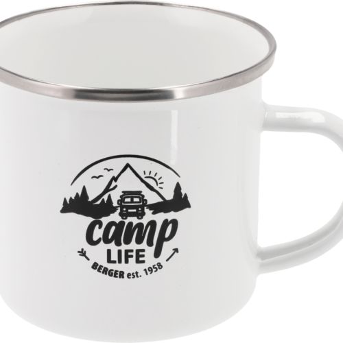 Camplife Emaille Becher 350 ml weiß - Becher & Tassen