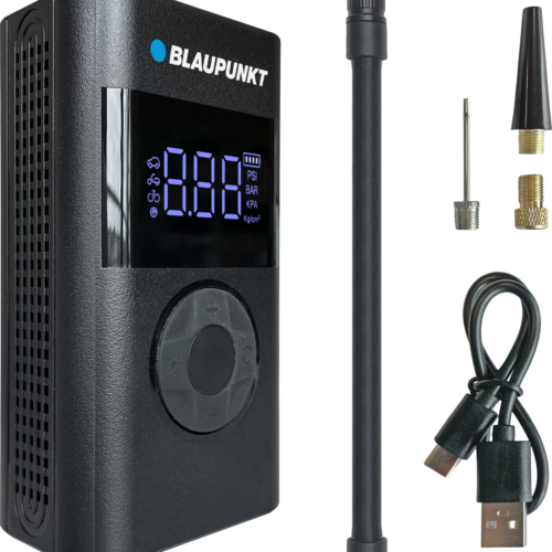 Blaupunkt Tragbare Akku-Luftpumpe TPM 124 mit Powerbank-Funktion / integrierter LED - Luftpumpen