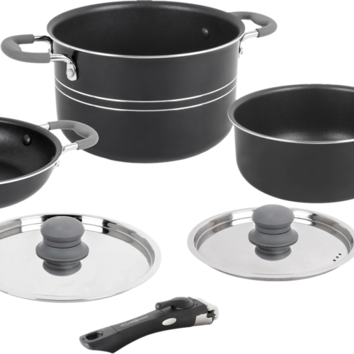 Brunner Topfset Flavor 7+1 teilig inklusive Befestigungsgurt Ø 22 cm - Kochgeschirr-Sets