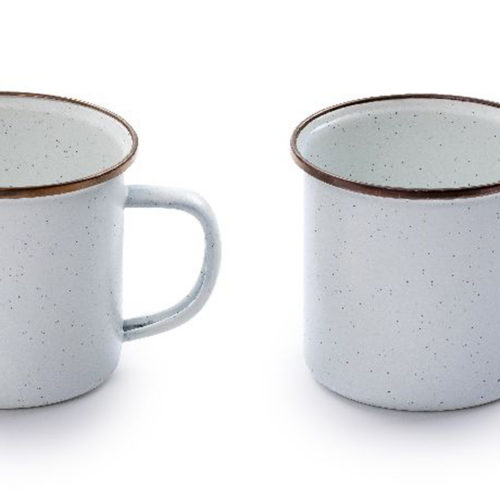 Barebones emaillierte Tassen-Set Enamel 2 teilig egg shell - Becher & Tassen