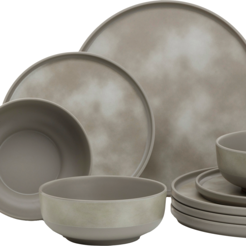 Flamefield Pebble Sky Geschirr-Set 12-tlg. für 4 Personen - Kunststoff und Melamin Geschirr-Sets