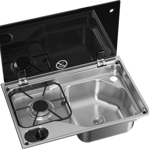 Dometic Koch-Spüle-Kombination CVC1525G mit Glasabdeckung - Koch-Spül-Kombinationen