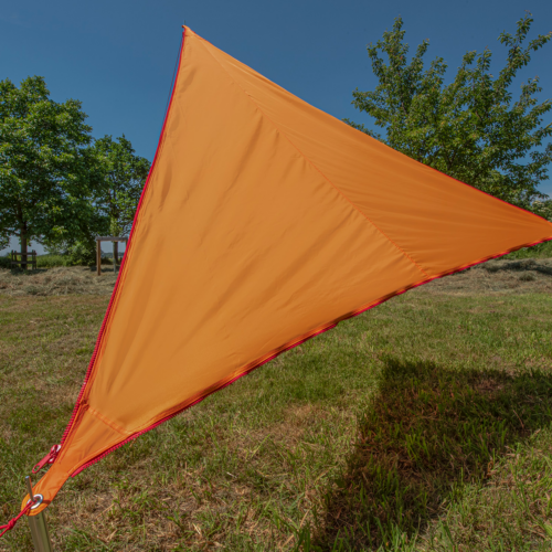 Bent Zip-Canvas Sonnensegel Orange/RV Rot - Pavillons & Tarps