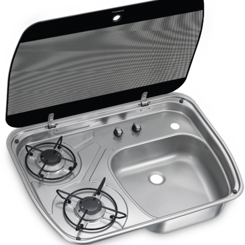 Dometic Kochfeld und Spüle mit Glasdeckel HSG 2445 2-flammig 600 x 445 mm - Koch-Spül-Kombinationen