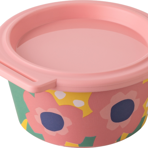 Koziol Schale Nora Box mit Deckel 250 ml Blooms sweet pink - Schüsseln & Schalen