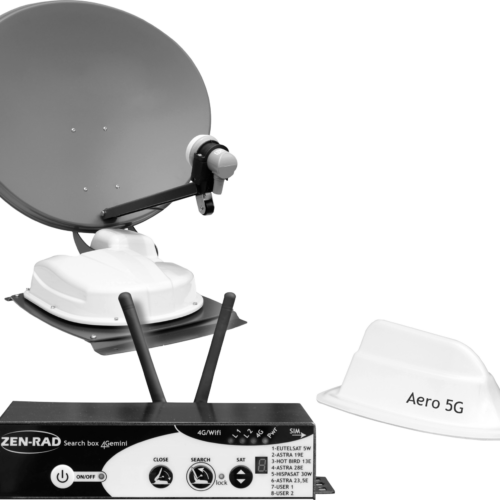 Reflexion vollautomatisches Satellitensystem inklusive 4G Router Komplettkit SatCombo60Alu geeignet für Wohnmobil/-wagen/Kastenwagen/LKW - Camping-Sat-Anlagen
