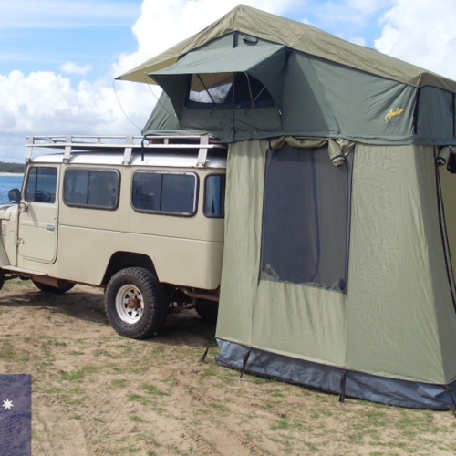 Gordigear Dachzelt Tanami Plus 140 mit Vorzelt grün 140 x 320 cm für 2 Personen - Klappdachzelte