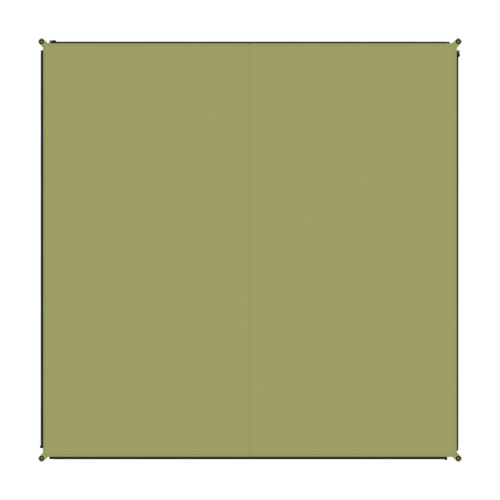Bent verbindbarer Teppich Zip Carpet 250 x 250 cm Moose - Vorzeltteppich & Zeltboden
