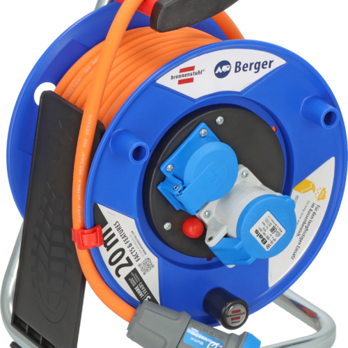 Berger by Brennenstuhl Camping- / Maritim CEE-Kabeltrommel Garant mit 230 V Schutzkontakt-Steckdosen 20 m - Kabeltrommeln & Verlängerungskabel