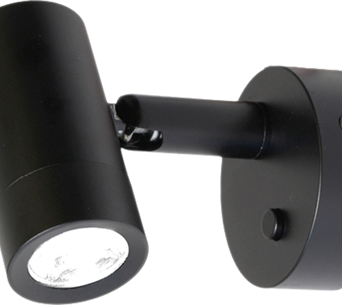 Frilight Aufbauspot Mini Tube D4 mit USB-C Ladeanschluss schwarz - Wohnmobil- & Camperbeleuchtung, LED-Schienen