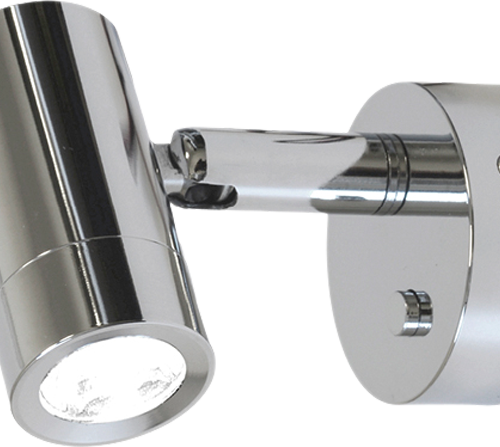 Frilight Aufbauspot Mini Tube D4 mit USB-C Ladeanschluss verchromt - Wohnmobil- & Camperbeleuchtung, LED-Schienen