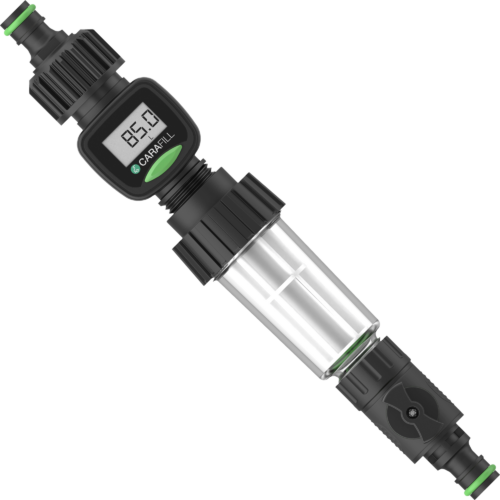 Carafill Count Befüllfilter / Wasserfilter für Wohnmobil / Wohnwagen / Boot mit mechanischer Filterung / digitaler Wasseruhr - Frischwasserzufuhr