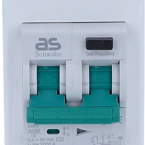 AS Schwabe Camping/Caravan Kombination FI Schutzschalter mit LS Sicherungsautomat 230 V / 16 A - Sicherungstechnik von AS-Schwabe