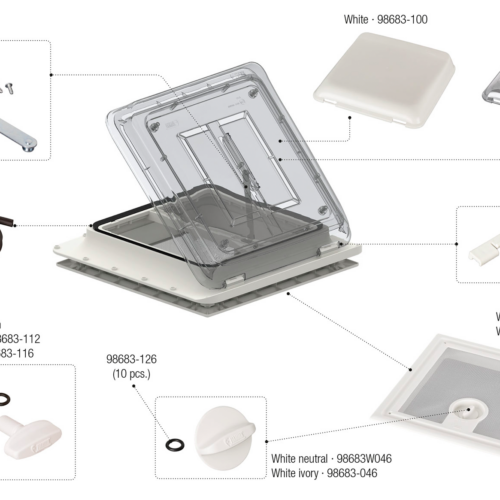 Fiamma Handgriff plus Verlängerung für Vent / Turbo Vent Fiamma Artikelnummer 98683-116 - Ersatzteile Fiamma Dachhauben