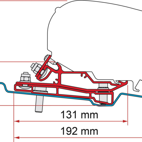 Fiamma Adapter Ford Transit L3 H3 für F80 Markisen - Markisenadapter