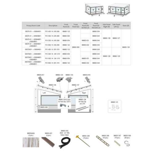 Fiamma Endstück Fast Clip recht hinten für Privacy Room F45 / F65 / Light / Fiamma Artikelnummer 98655-619 - Ersatzteile Fiamma Markisen