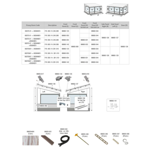 Fiamma Fast Clip Ext links für Markisenzelt Privacy Room F80L - Fiamma Ersatzteilnummer 98660-136 - Ersatzteile Fiamma Markisen