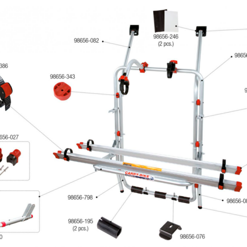 Fiamma Montagesatz für Carry Bike VW T4 Fiamma Artikelnummer 98690-056 - Ersatzteile Fiamma Fahrradträger