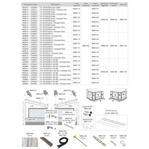Fiamma Endstück Fast Clip recht vorne für Privacy Room F45 / F65 / Light / Fiamma Artikelnummer 98655-620 - Ersatzteile Fiamma Markisen