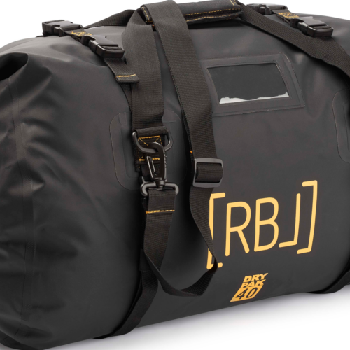 Rebel Outdoor Duffelbag / Wochenendtasche wasserdicht mit Roll-Top Verschluss 40 Liter schwarz - Wasserdichte Taschen & Beutel
