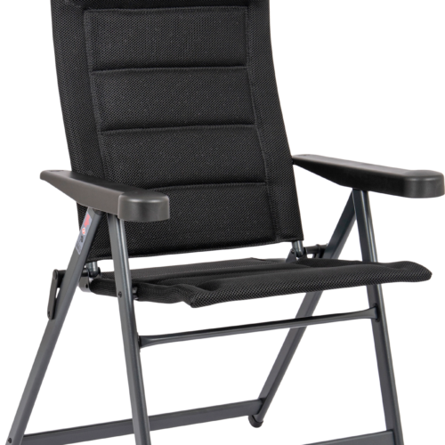 Crespo AP/237-AD-80 Campingstuhl mit 7-fach verstellbarer Rückenlehne schwarz - Klappstühle