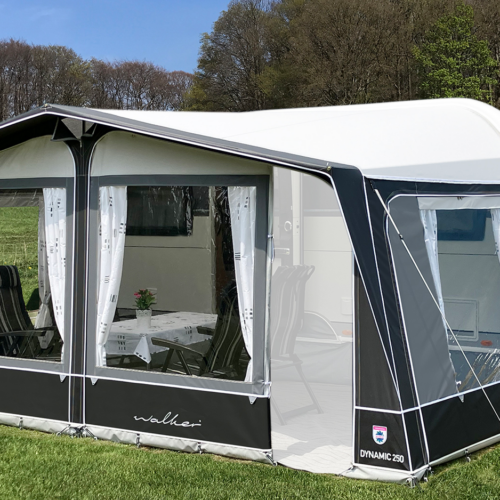 Walker Dynamic 250 Wohnwagen Vorzelt mit Glasfibergestänge Größe 1005 Umlaufmaß 990 - 1020 cm - Wohnwagenvorzelte