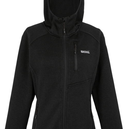 Regatta Newhill Damenfleecejacke mit Kapuze schwarz 38 - Damenjacken