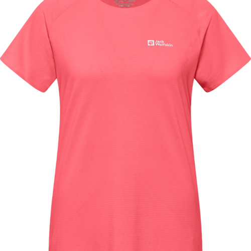 Jack Wolfskin Prelight Stride T Damen Funktionsshirt melon S - Damenshirts, -blusen & -pullover
