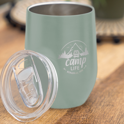 Camplife Edelstahl Thermo-Trinkbecher mit Deckel 360 ml grün - Isolierbecher