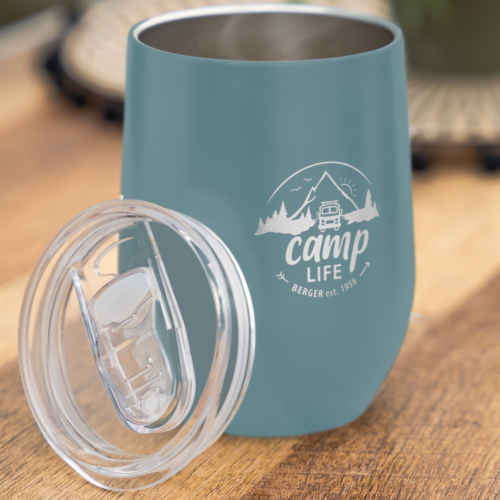 Camplife Edelstahl Thermo-Trinkbecher mit Deckel 360 ml blau - Isolierbecher