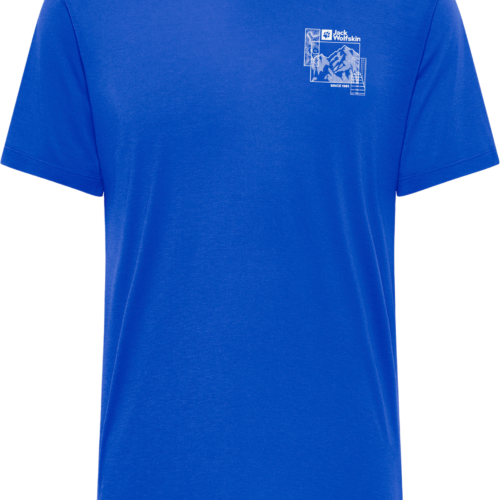 Jack Wolfskin Vonnan Graphic Herrenshirt blau XXXL - Herrenshirts, -hemden & -pullover