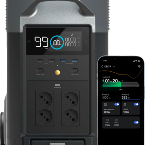 EcoFlow Delta Pro Tragbare Powerstation 3,6 kWh 3.600 W - Powerstations
