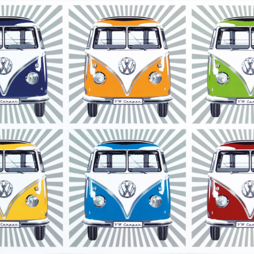 VW Collection Abwaschbare Tischsets / Platzsets T1 Bulli Bus 4er Set - Sonstiges Küchenzubehör